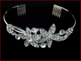 Tiara- Diadeem met glas en Strass steentjes (630)