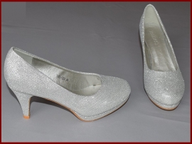 Feestschoenen dames en grotere meisjes zilver Maat 36 t/m 41 (351)