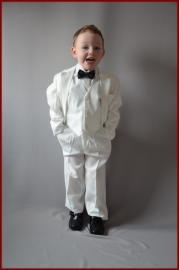 Bruidsjonker Kostuum in off-white of creme 3-delig  Daron Maat 86 t/m 164 (200)