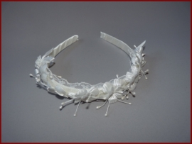 Haarband met zijden bloemetjes (489)