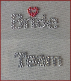 BRIDE TEAM Schoensticker Zilver - Roze - Zwart