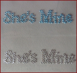 SHE’S MINE Schoensticker Zilver - Blauw