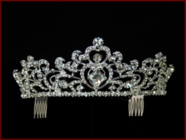 Kroon- Tiara met Strass steentjes (622)