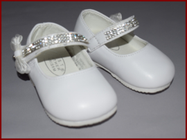 (Bruids)meisjes schoenen strik en strass. Maat 16  t/m 35 (362)