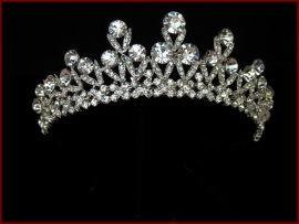 Tiara met glas en Strass steentjes (621)