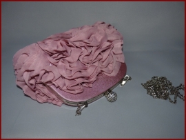 Bruidstasje / Avondtasje / Clutch Oud roze (726)