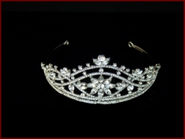 Tiara met glas en Strass steentjes (625)