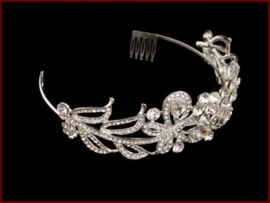 Tiara- Kroon met Glassteentjes en Strass (606)