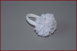 Haarelastiek - witte bloem (447)