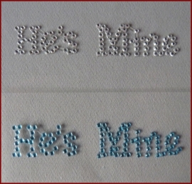 HE’S MINE Schoensticker Zilver - Blauw