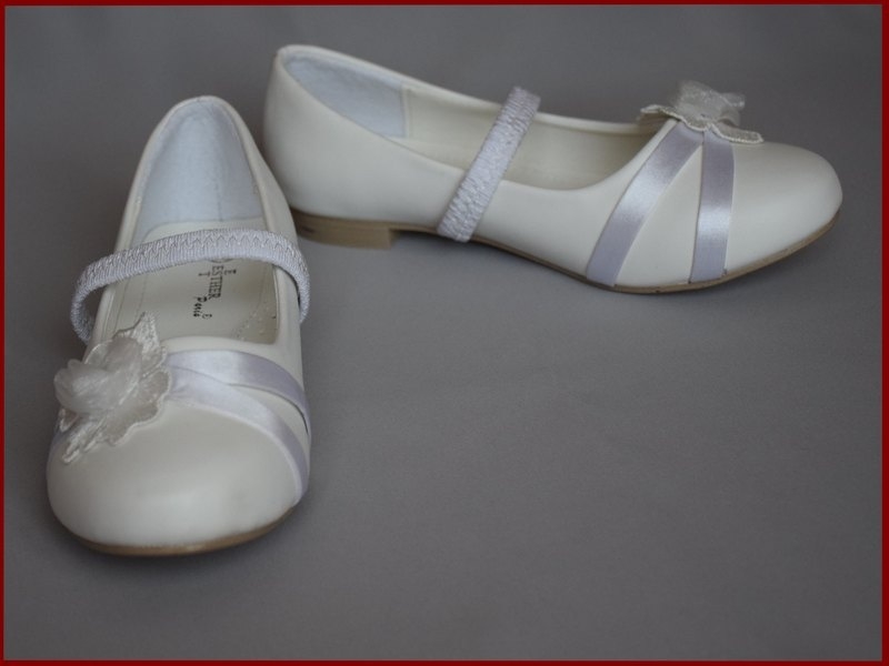compressie Lyrisch Phalanx Bruidsmeisjes schoenen bloem. Maat 22 t/m 35 (339) | Meisjes schoenen |  Meyan Kinderbruidsmode