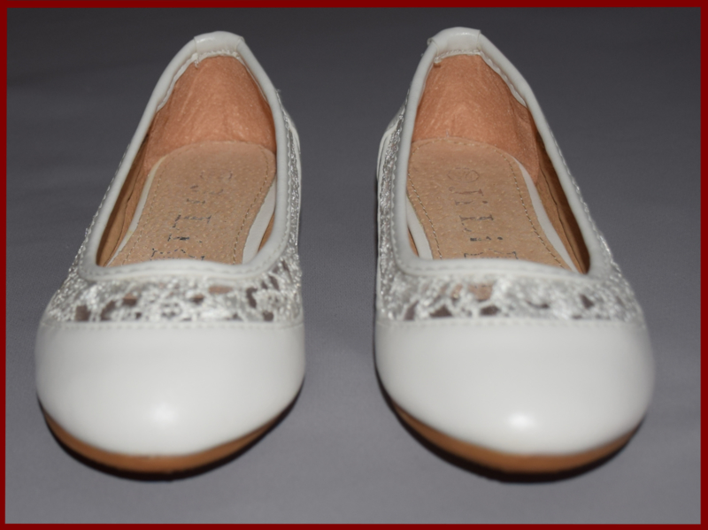 perzik Mislukking Cadeau Bruids)meisjes schoenen ivoor met kant Maat 25 t/m 36 (363) | Meisjes  schoenen | Meyan Kinderbruidsmode