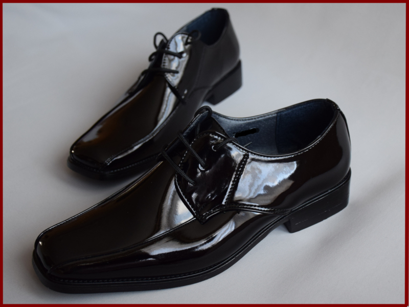 bouwen subtiel Geroosterd Bruidjonker - Communieschoenen zwart lak Maat 36 t/m 41 (334) | Jongens  schoenen | Meyan Kinderbruidsmode