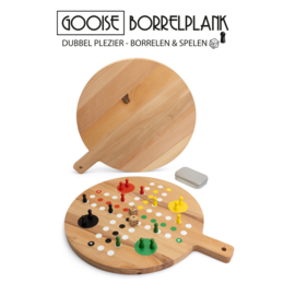 GOOISE BORRELPLANK met Mens Erger Je Niet Spel!