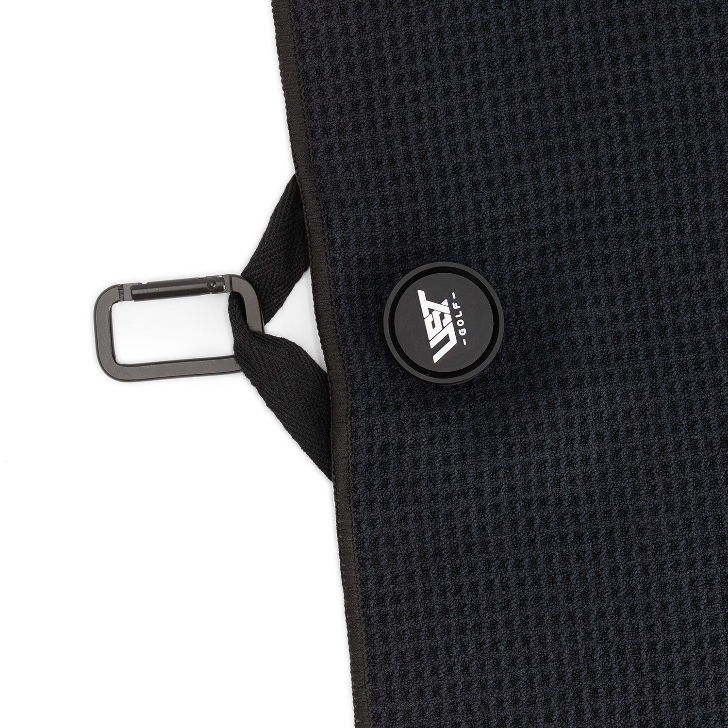 UST Golf handdoek - Geïntegreerde borstel - Ophang magneet - Zwart