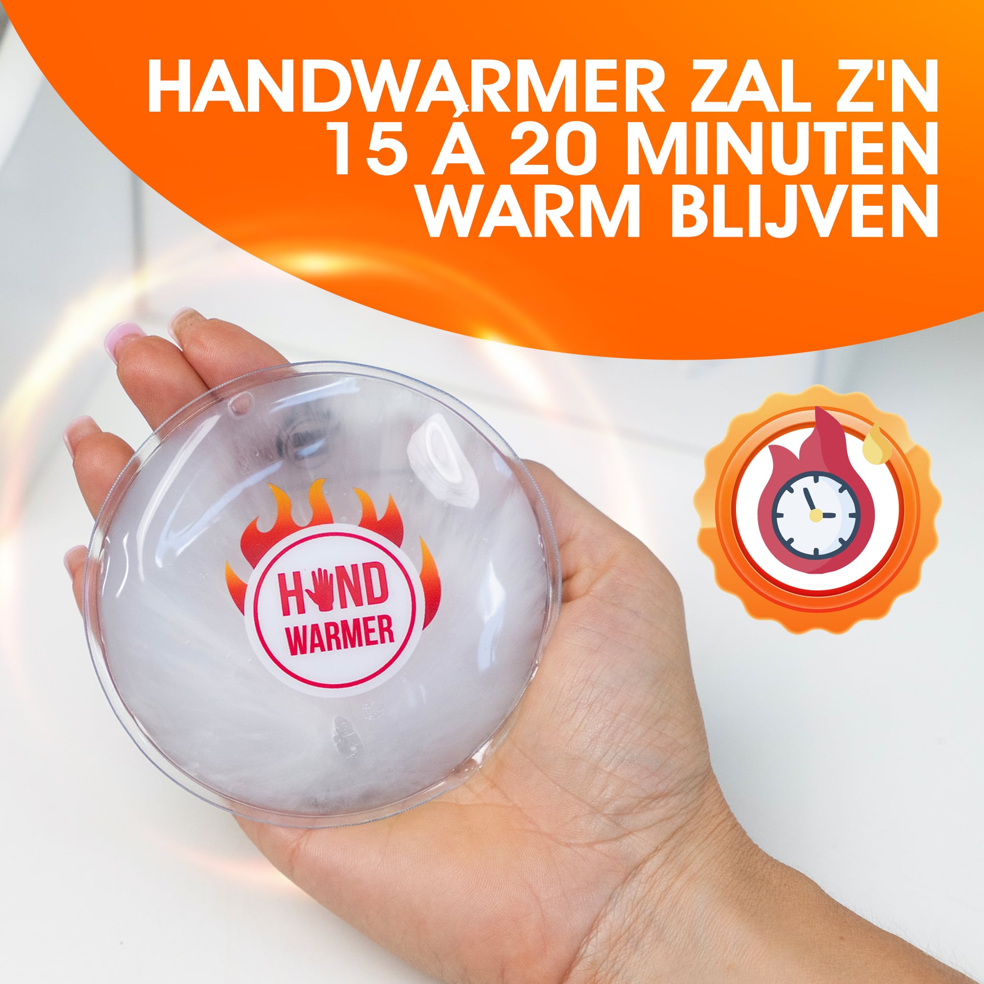 Herbruikbare Gel Handwarmer - HeatPad warmtepad – 40-54° graden – 15 á 20 minuten warm