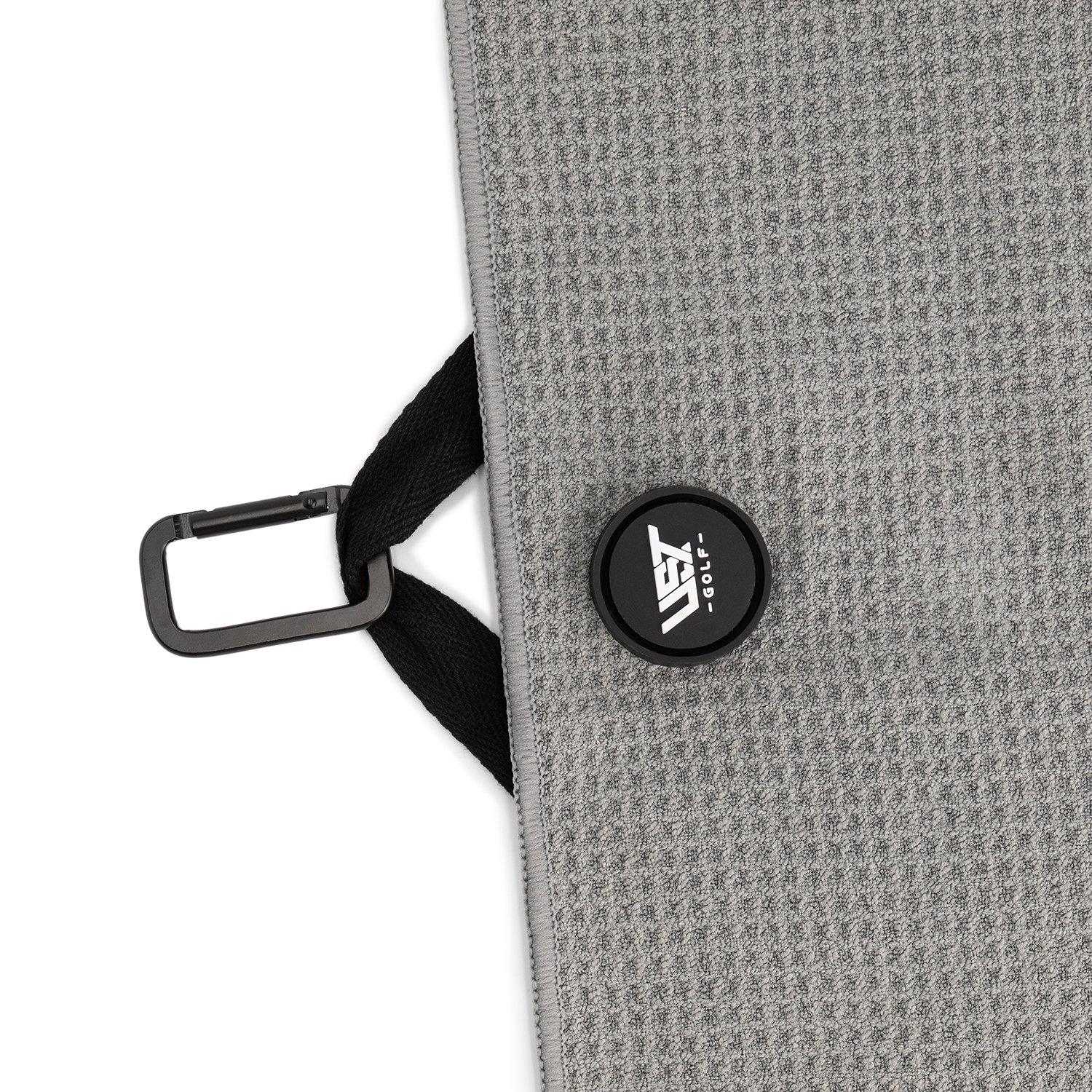 UST Golf handdoek - Geïntegreerde borstel - Ophang magneet - Grijs