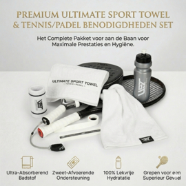 UST Sporthanddoek + Extra lange Polszweetband - Tennis & Padel - Wit
