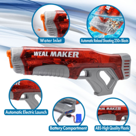 Elektrische waterpistool - Vult Automatisch - Rood