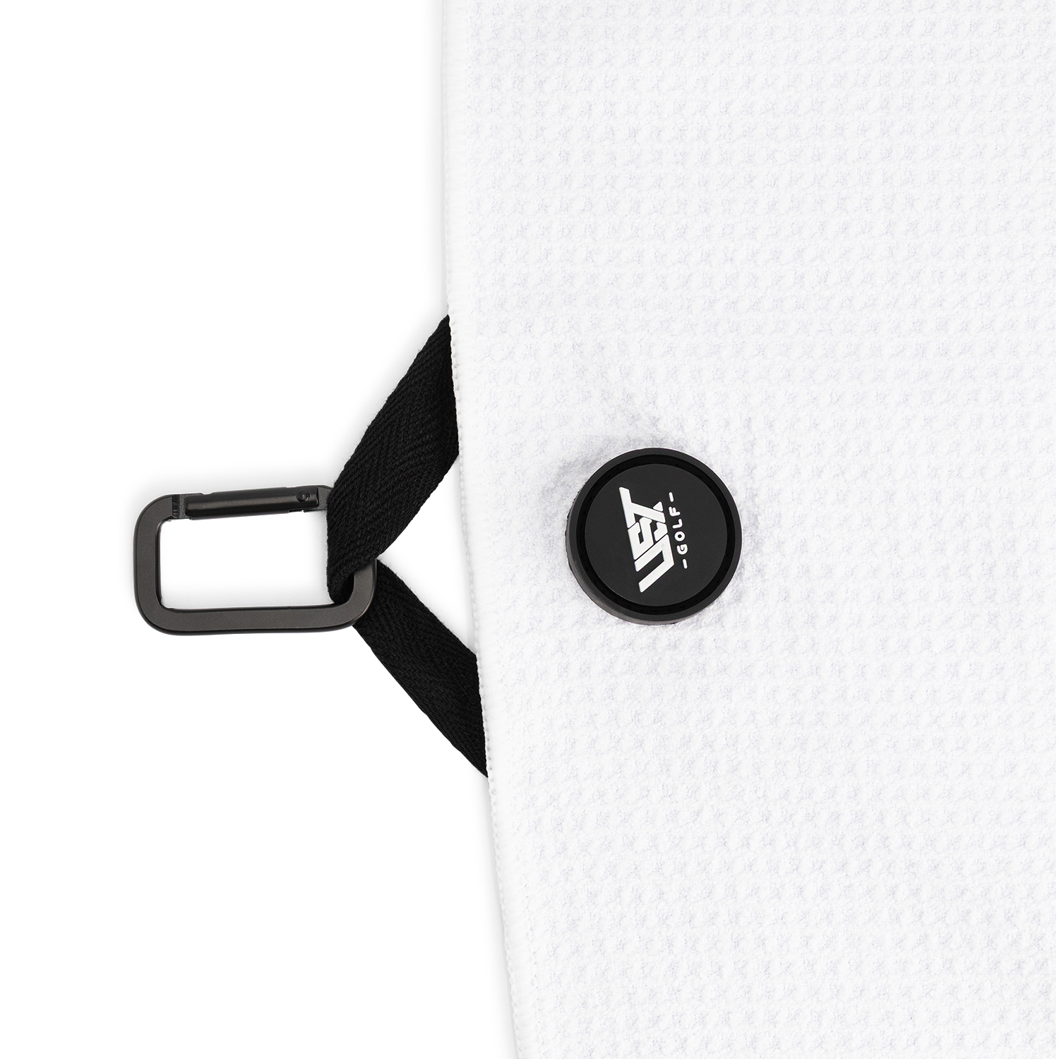 UST Golf handdoek - Geïntegreerde borstel - Ophang magneet - Wit