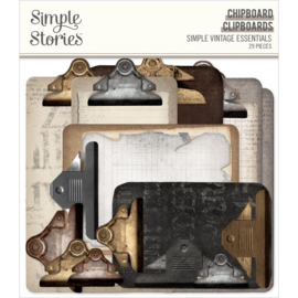 Simple Vintage Essentials Chipboard 29/Pkg Clipboards 