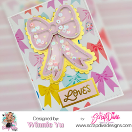 Scrapdiva Scalloped Shaker Bow