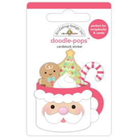 Doodlebug Doodle-Pops 3D Stickers Gingerbread Kisses - Christmas Cocoa 