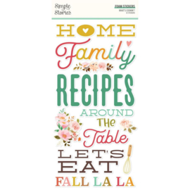Simple Stories What's Cookin'? Foam Stickers 52/Pkg  