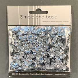 Simple and Basic Gunmetal Sequin Mix (SBS102)