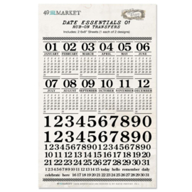 49 And Market Rub-Ons 6"X8" 2/Sheets Date Essentials 01  