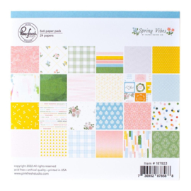 PinkFresh Studio Double-Sided Paper Pack 6"X6" 24/Pkg Spring Vibes  