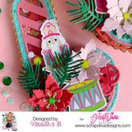 Scrapdiva  Candy Cane Gift Box  