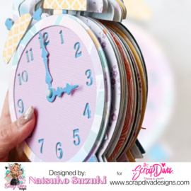 Scrapdiva Vintage Alarm Clock Mini Album
