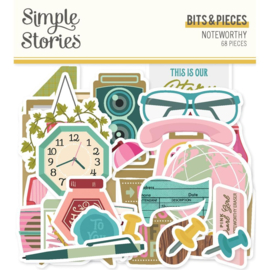 Simple Stories Noteworthy Bits & Pieces Die-Cuts 68/Pkg  