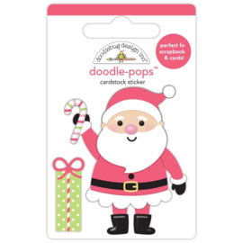 Doodlebug Doodle-Pops 3D Stickers Gingerbread Kisses - Hello Santa 