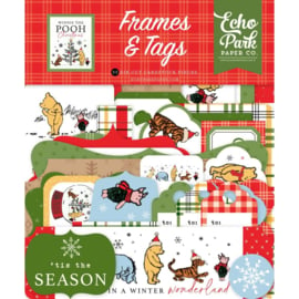 Echo Park Cardstock Ephemera Frames & Tags, Winnie The Pooh Christmas  