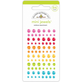 Doodlebug Adhesive Mini Jewels Rainbow Assortment  
