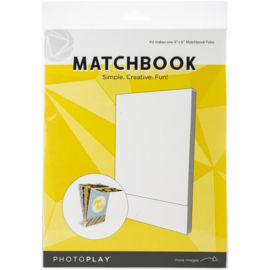 PhotoPlay Matchbook 4"X6" White, 6 Pages