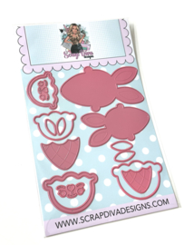 Scrapdiva Ice Cream Bunny Shaker  