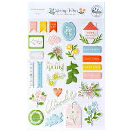 PinkFresh Puffy Stickers Spring Vibes 