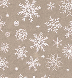 250150-34 - Felt snowflakes, Beige melange/White 30x40cm 100% acryl