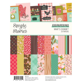 Simple Stories Double-Sided Paper Pad 6"X8" 24/Pkg What's Cookin'?  