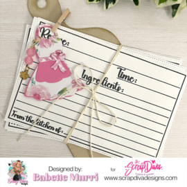 Scrapdiva  Recipe Card Stamp and Die Set  