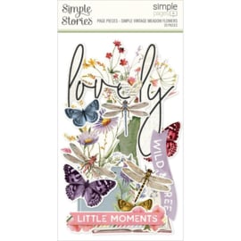 Simple Stories Simple Pages Page Pieces Simple Vintage Meadow Flowers PREORDER