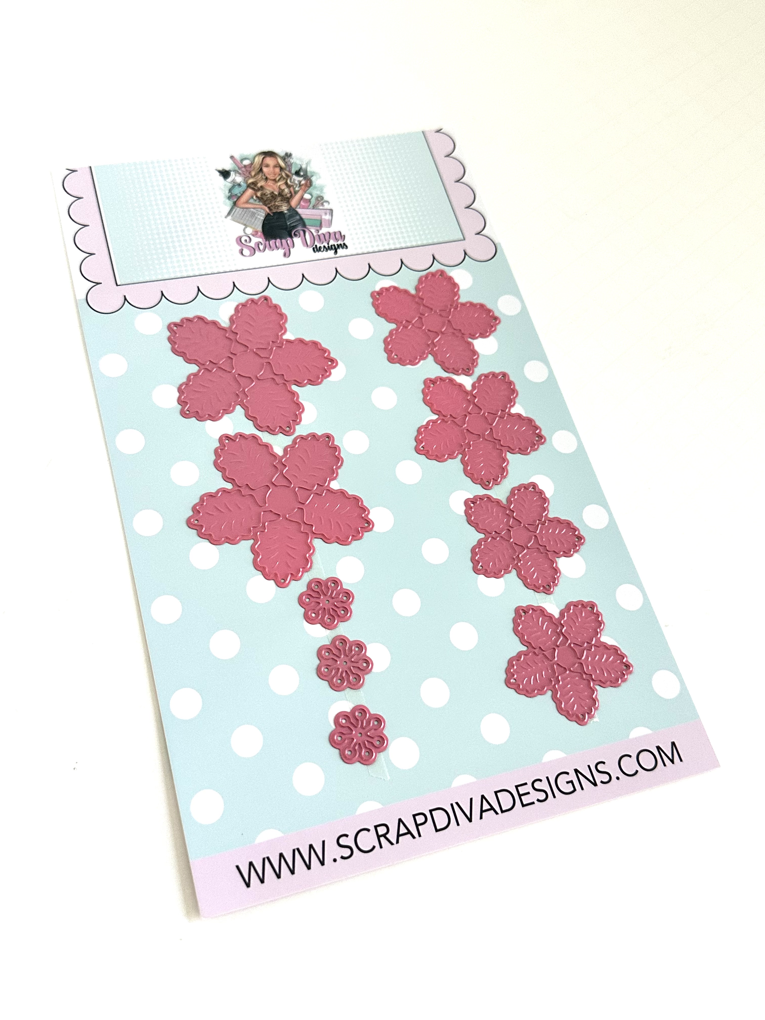 Scrapdiva Fringed Flower #2