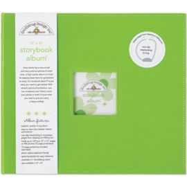 Doodlebug Storybook D-Ring Album 12"X12" Limeade