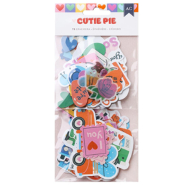 American Crafts Cutie Pie Ephemera Die-Cuts 75/Pkg Icons - Iridescent Foil