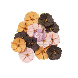 Prima Marketing Mulberry Paper Flowers Witches Brew - Twilight