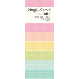 Simple Stories Color Vibe Washi Tape 6/Pkg Lights  