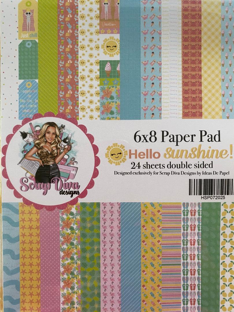 Scrapdiva 6x8 Hello Sunshine Scrap Diva Exclusive Paper Collection